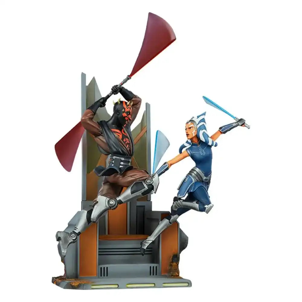 Star Wars: The Clone Wars Diorama Ahsoka Tano vs Darth Maul 51 cm - Smalltinytoystore