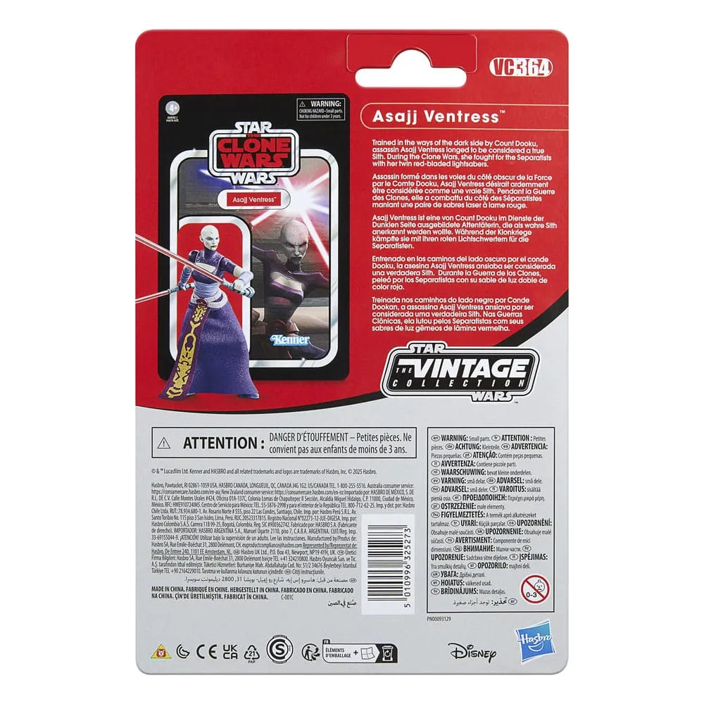 Star Wars: The Clone Wars Vintage Collection Actionfigur Asajj Ventress 10 cm - Smalltinytoystore