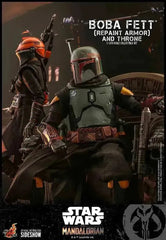 Star Wars The Mandalorian 1/6 Boba Fett (Repaint Armor) and Throne 30 cm HOT TOYS - Smalltinytoystore