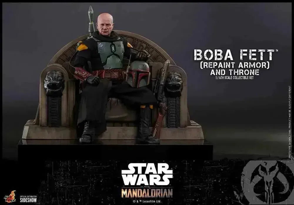 Star Wars The Mandalorian 1/6 Boba Fett (Repaint Armor) and Throne 30 cm HOT TOYS - Smalltinytoystore