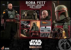 Star Wars The Mandalorian 1/6 Boba Fett (Repaint Armor) and Throne 30 cm HOT TOYS - Smalltinytoystore