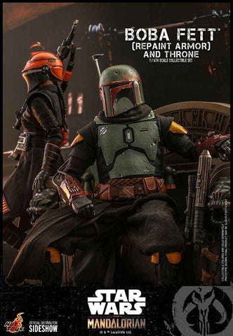 Star Wars The Mandalorian 1/6 Boba Fett (Repaint Armor) and Throne 30 cm - Smalltinytoystore