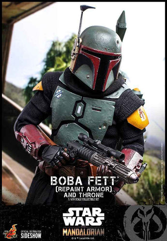 Star Wars The Mandalorian 1/6 Boba Fett (Repaint Armor) and Throne 30 cm - Smalltinytoystore