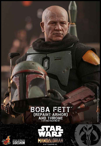 Star Wars The Mandalorian 1/6 Boba Fett (Repaint Armor) and Throne 30 cm - Smalltinytoystore