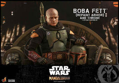 Star Wars The Mandalorian 1/6 Boba Fett (Repaint Armor) and Throne 30 cm - Smalltinytoystore