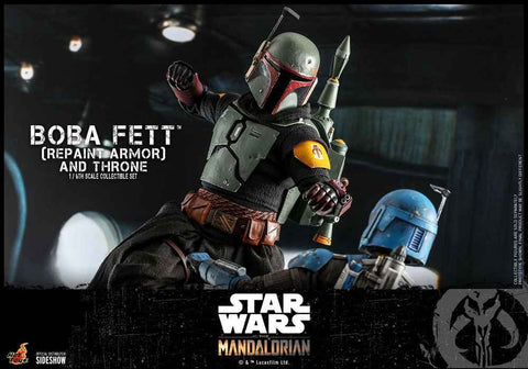 Star Wars The Mandalorian 1/6 Boba Fett (Repaint Armor) and Throne 30 cm - Smalltinytoystore