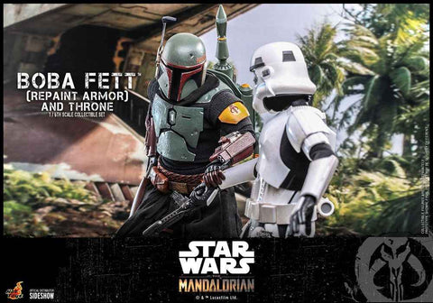 Star Wars The Mandalorian 1/6 Boba Fett (Repaint Armor) and Throne 30 cm - Smalltinytoystore