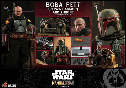 Star Wars The Mandalorian 1/6 Boba Fett (Repaint Armor) and Throne 30 cm - Smalltinytoystore