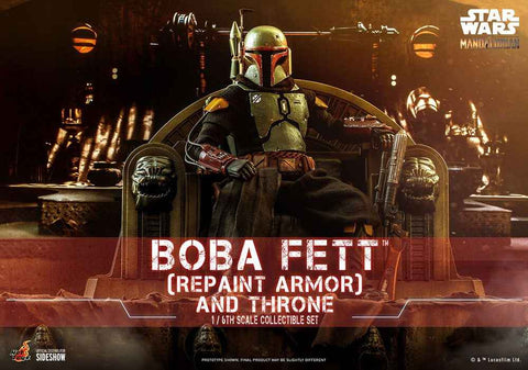 Star Wars The Mandalorian 1/6 Boba Fett (Repaint Armor) and Throne 30 cm - Smalltinytoystore