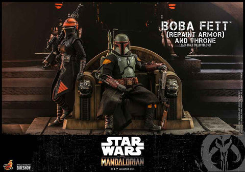 Star Wars The Mandalorian 1/6 Boba Fett (Repaint Armor) and Throne 30 cm - Smalltinytoystore