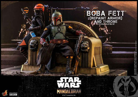 Star Wars The Mandalorian 1/6 Boba Fett (Repaint Armor) and Throne 30 cm - Smalltinytoystore