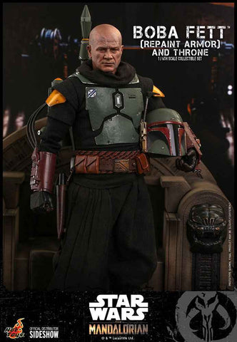 Star Wars The Mandalorian 1/6 Boba Fett (Repaint Armor) and Throne 30 cm - Smalltinytoystore