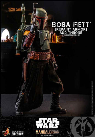 Star Wars The Mandalorian 1/6 Boba Fett (Repaint Armor) and Throne 30 cm - Smalltinytoystore