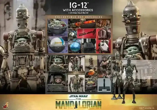 Star Wars The Mandalorian 1/6 IG-12 mit Zubehör 36 cm HOT TOYS - Smalltinytoystore