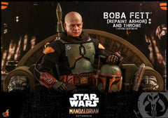 Star Wars: The Mandalorian Actionfigur 1/6 Boba Fett Repaint Armor and Throne Special Edition HOT TOYS OHNE MAILER - Smalltinytoystore