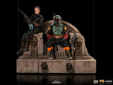 Star Wars The Mandalorian Deluxe Art Scale Statue 1/10 Boba Fett & Fennec on Throne 23 cm - Smalltinytoystore