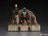 Star Wars The Mandalorian Deluxe Art Scale Statue 1/10 Boba Fett & Fennec on Throne 23 cm - Smalltinytoystore