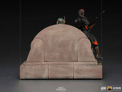 Star Wars The Mandalorian Deluxe Art Scale Statue 1/10 Boba Fett & Fennec on Throne 23 cm - Smalltinytoystore
