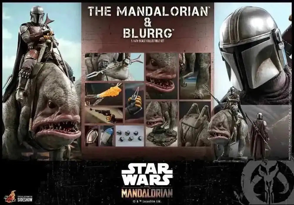 Star Wars The Mandalorian Doppelpack 1/6 The Mandalorian & Blurrg 37 cm HOT TOYS - Smalltinytoystore