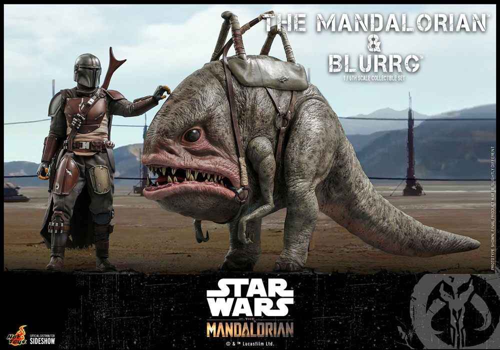 Star Wars The Mandalorian Doppelpack 1/6 The Mandalorian & Blurrg 37 cm - Smalltinytoystore