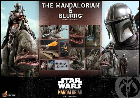 Star Wars The Mandalorian Doppelpack 1/6 The Mandalorian & Blurrg 37 cm - Smalltinytoystore