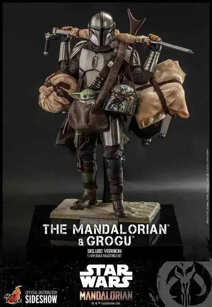 Star Wars The Mandalorian Doppelpack 1/6 The Mandalorian & Grogu Deluxe Version 30 cm HOT TOYS - Smalltinytoystore