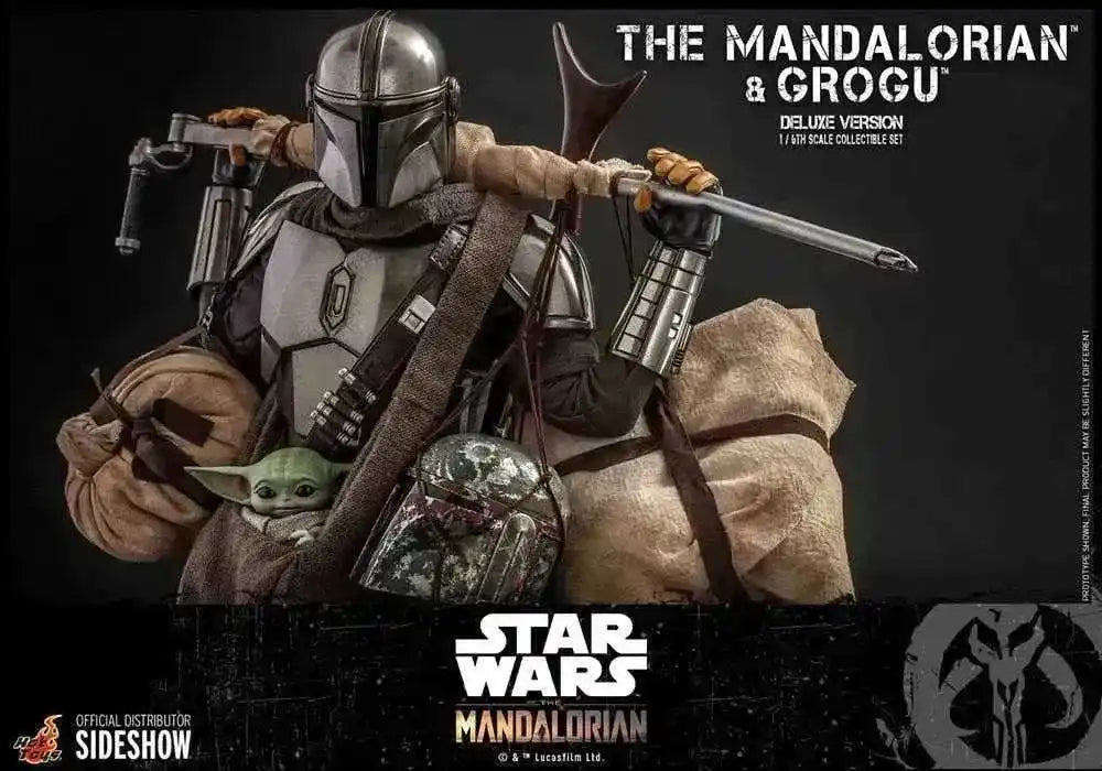 Star Wars The Mandalorian Doppelpack 1/6 The Mandalorian & Grogu Deluxe Version 30 cm HOT TOYS - Smalltinytoystore