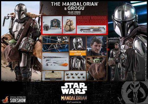 Star Wars The Mandalorian Doppelpack 1/6 The Mandalorian & Grogu Deluxe Version 30 cm - Smalltinytoystore