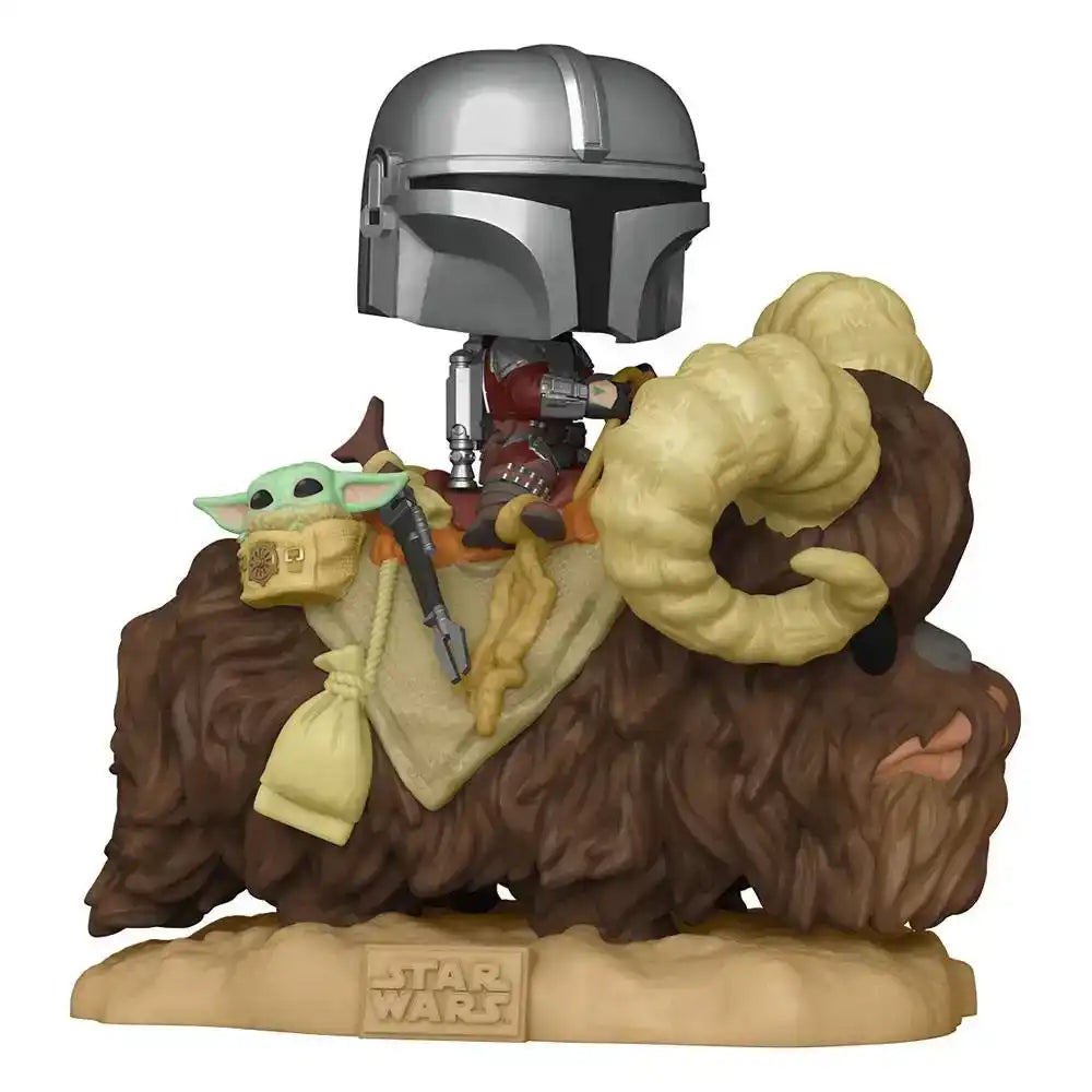 Star Wars The Mandalorian POP! Deluxe Vinyl Figur The Mandalorian on Wantha with Child in Bag 9 cm