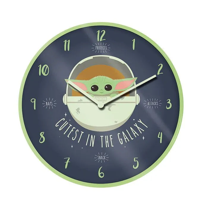 Star Wars The Mandalorian Wanduhr Cutest In The Galaxy - Smalltinytoystore