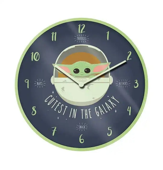 Star Wars The Mandalorian Wanduhr Cutest In The Galaxy - Smalltinytoystore