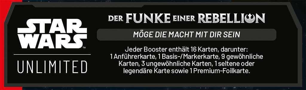 Star Wars Unlimited Der Funke einer Rebellion BOOSTER DISPLAY 24 Stck DE - Smalltinytoystore