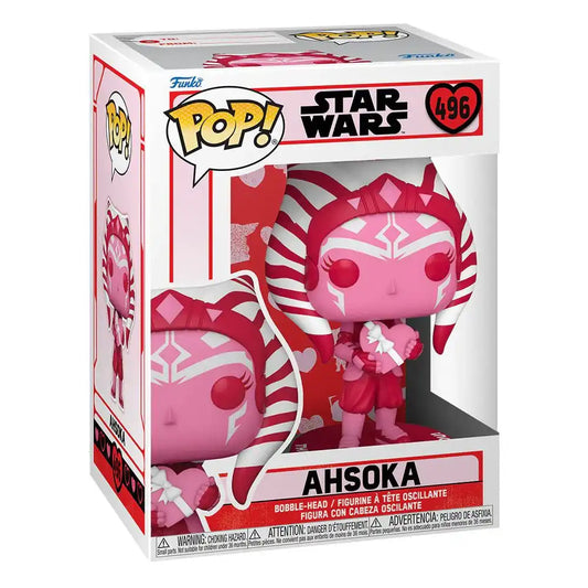 Star Wars Valentines POP! Star Wars Vinyl Figur Ahsoka 9 cm - Smalltinytoystore