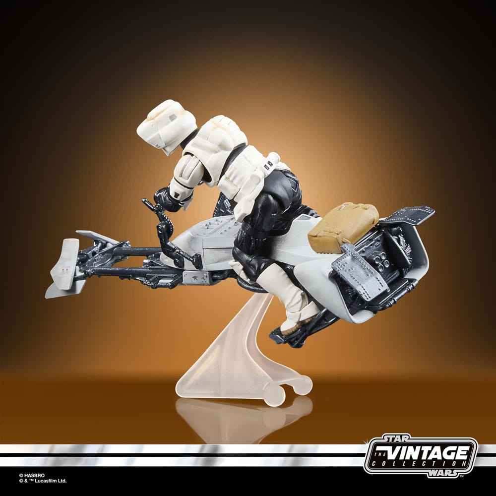 Star Wars Vintage Collection The Mandalorian Fahrzeug mit Figuren Speeder Bike with Scout Trooper & Grogu - Smalltinytoystore