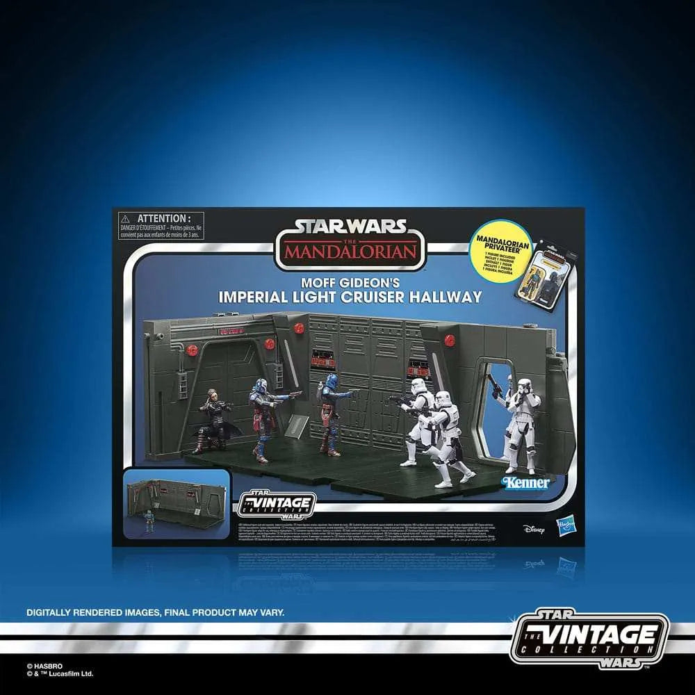 Star Wars Vintage Collection The Mandalorian Moff Gideon's Imperial Light Cruiser Hallway mit Mandalorian Privateer Actionfigur 10 cm - Smalltinytoystore