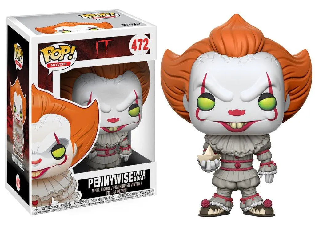 Stephen Kings Es POP! Movies Vinyl Figur Pennywise (with Boat) 9 cm - Smalltinytoystore