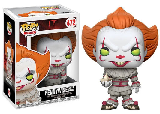 Stephen Kings Es POP! Movies Vinyl Figur Pennywise (with Boat) 9 cm - Smalltinytoystore