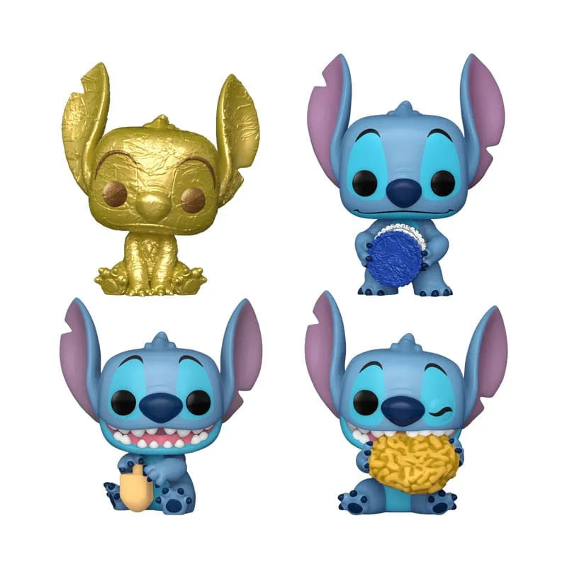 Stitch Holiday 2024 Pocket POP! Vinyl Minifiguren 4er-Pack Dreidel Box 4 cm - Smalltinytoystore