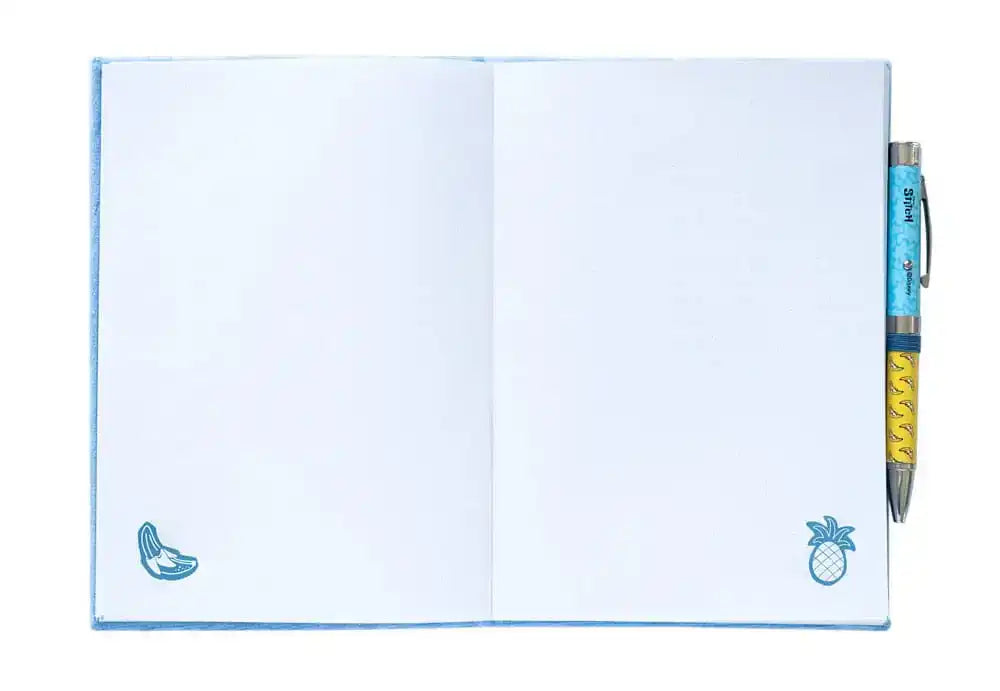Stitch Premium Plüsch Notizbuch A5 mit Stift Tropical