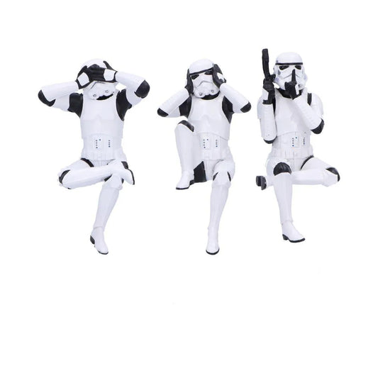 Stormtrooper Figuren Three Wise Sitting Stormtroopers 11 cm - Smalltinytoystore
