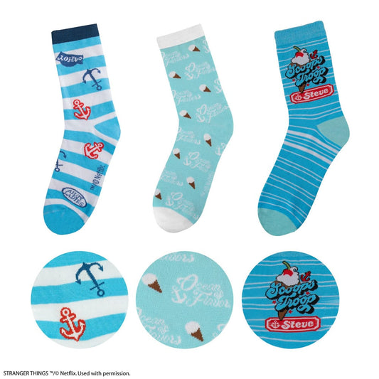 Stranger Things: 1680 Set of 3 Socks - Smalltinytoystore