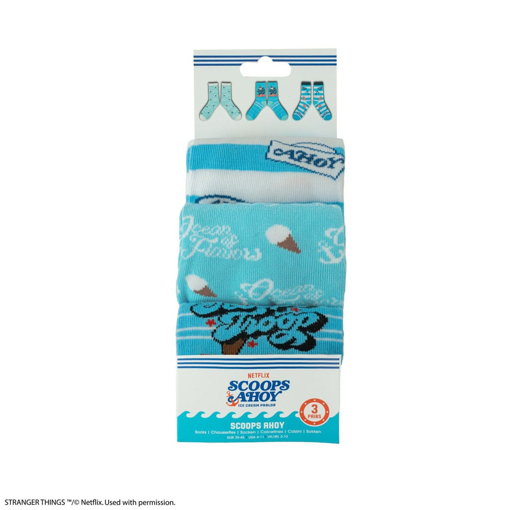 Stranger Things: 1680 Set of 3 Socks - Smalltinytoystore