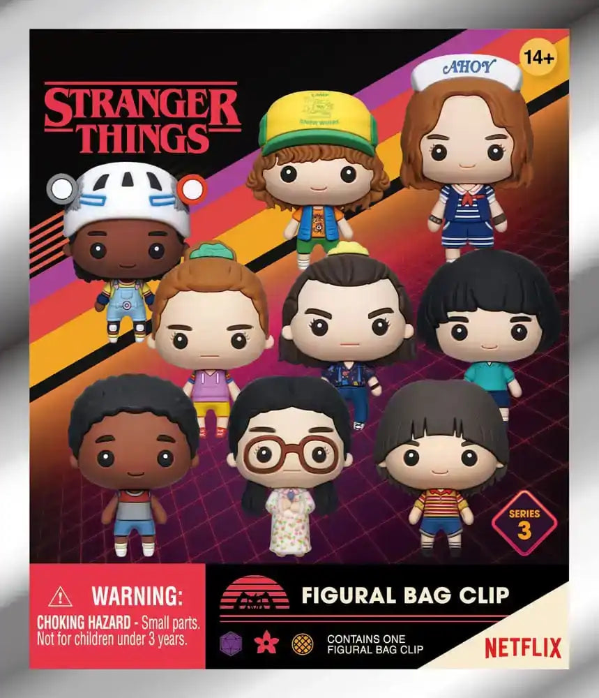 Stranger Things 3D PVC-Taschenanhänger Series 3 Display (24) - Smalltinytoystore