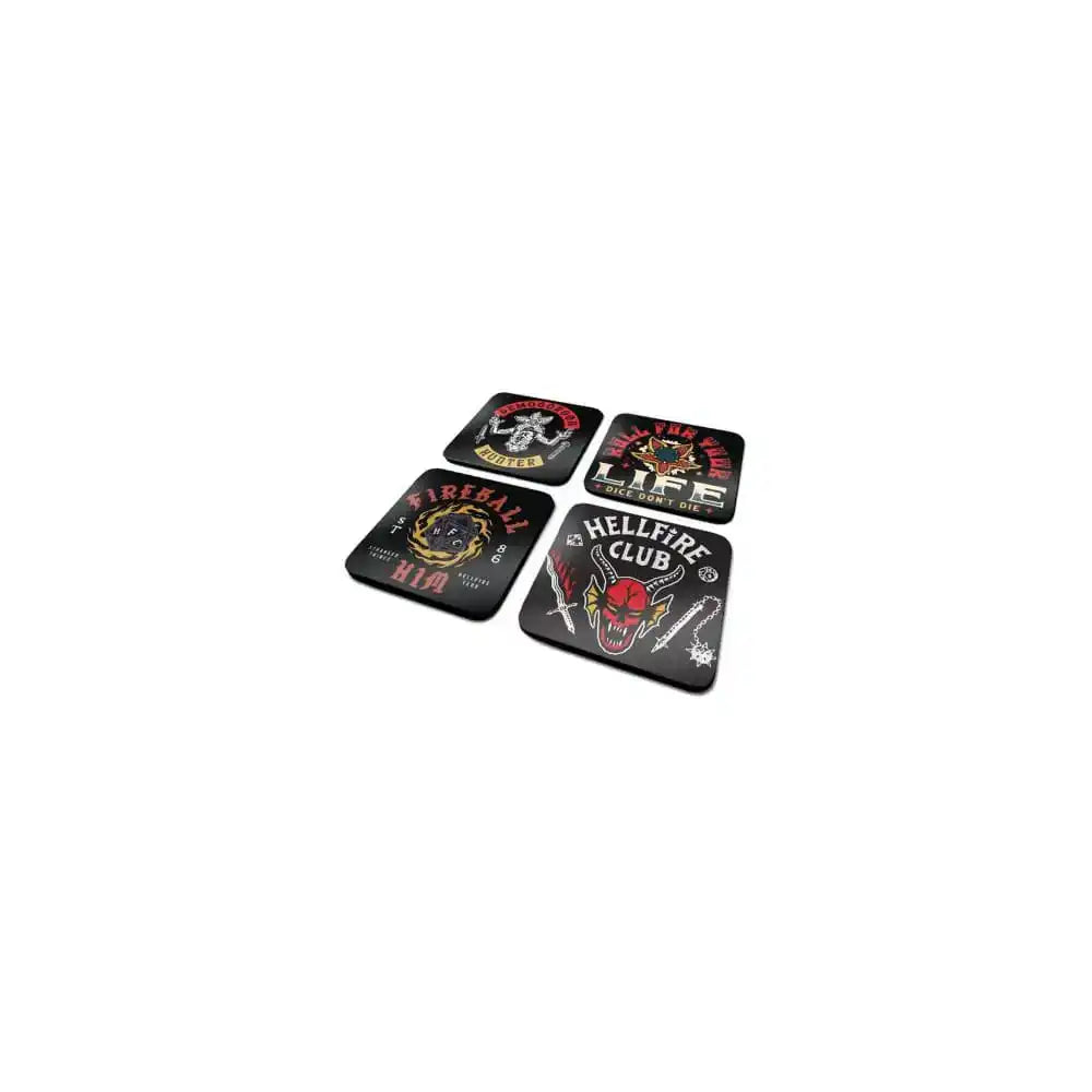 Stranger Things 4 Untersetzer 4er-Pack Hellfire Club