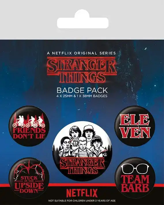 Stranger Things Ansteck-Buttons 5er-Pack Characters - Smalltinytoystore