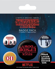 Stranger Things Ansteck-Buttons 5er-Pack Upside Down - Smalltinytoystore