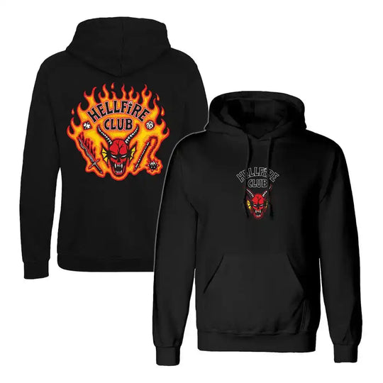Stranger Things Kapuzenpullover Hellfire Club Flames Größe XL