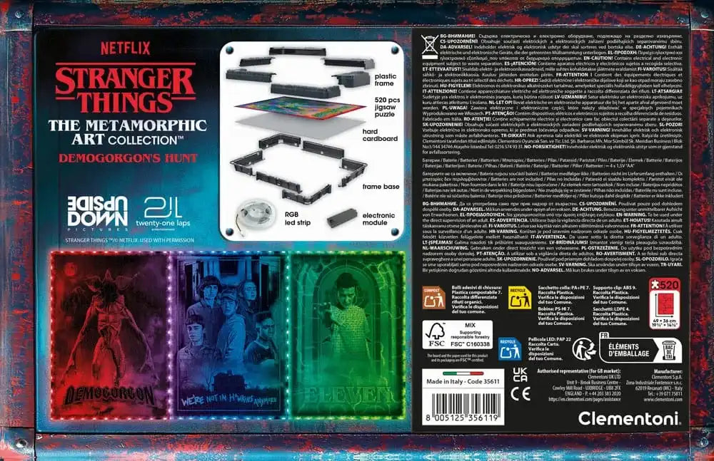 Stranger Things Metamorphic Art Collection Puzzle mit Leucht-Effekt Demogorgon (520 Teile)