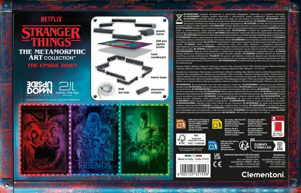Stranger Things Metamorphic Art Collection Puzzle mit Leucht-Effekt The Upside (520 Teile)