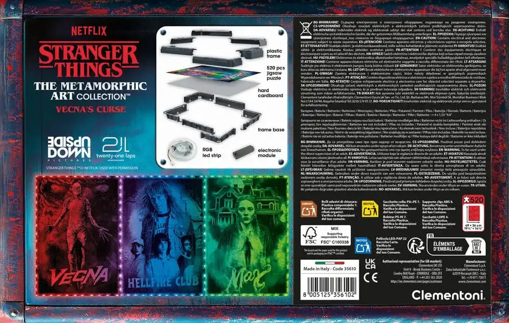 Stranger Things Metamorphic Art Collection Puzzle mit Leucht-Effekt Vecna (520 Teile)